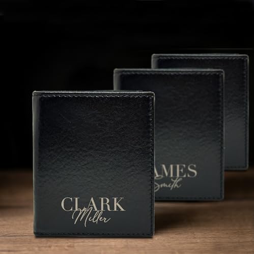 Custom Wallet For Men, Anniversary, Birthday, Valentines Day Gift for Him, Boyfriend, Fathers Day Gift For Dad, Grandpa, Cartera de Hombres, Engraved Leather Wallet For Husband, Groomsmen4
