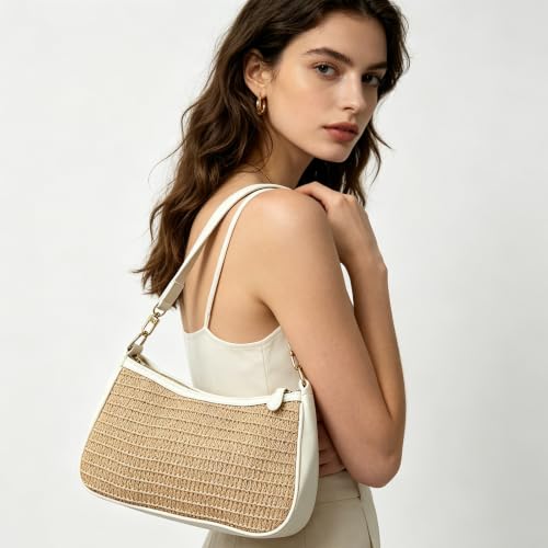Image of Shoulder Bag for Women with 2 Removable Straps and Zipper Closure Crossbody Bags Clutch Tote HandBags Purses | with 2 Removable Straps