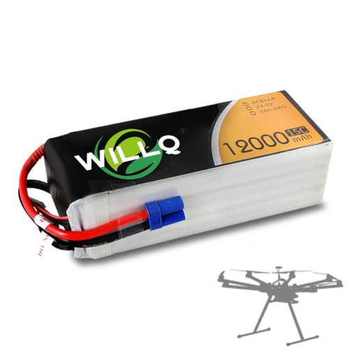 Batería LiPo 6S 22.2V 12000mAh para drones agrícolas de fumigación y seguridad