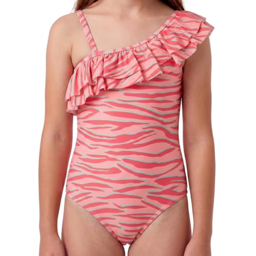 Image of Kanu Surf Girls Morgan Floral Ruffle 1-Shoulder 1-piece Swimsuit