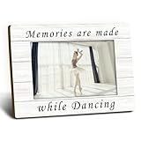 Foyoulame Dance Picture Frame 4x6, Dance Recital Gifts Wooden Picture Frame, Ballerina Tap Recital Gifts for Dancer, Memories are Made While Dancing Decorative Photo Frames for Table Desk Decor