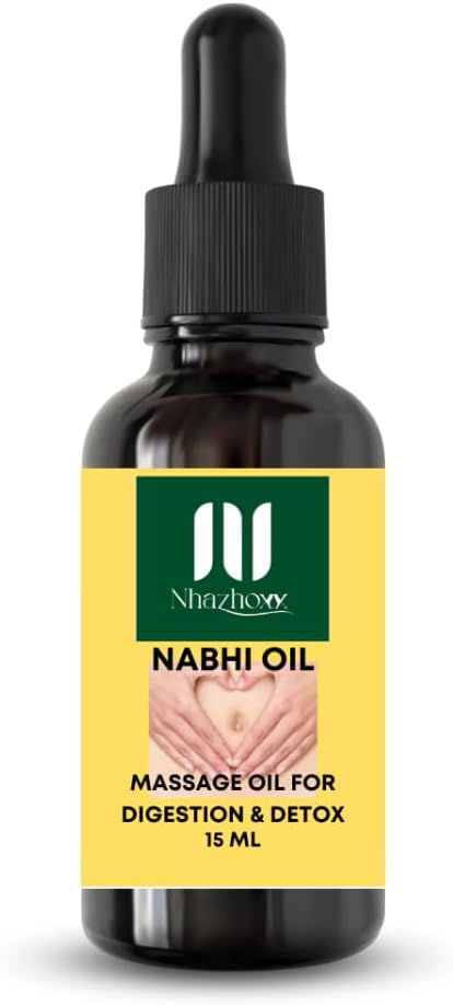 Nabhi Ginger oil, Belly Button oil for Detox, supports digestion, relieves Bloating,Constipation, Gas 15 ml by Nhazhoxx