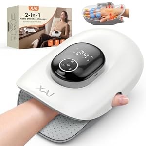 XAJ Handmassagegerät mit Wärme, Druckmassage, Fingerdehnung