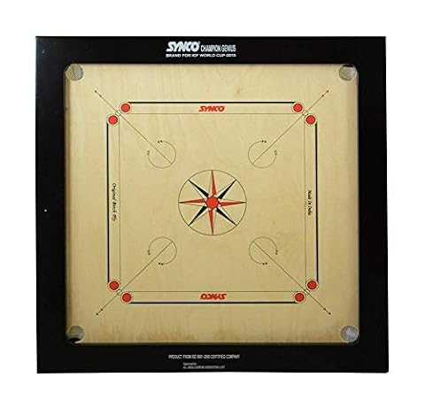 Synco Champion Genius Full Size Carrom Board (16mm Ply)
