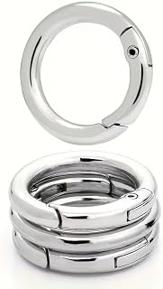 10pcs Heavy-Duty Metal Spring O-Ring Clips - Secure Locking Spring Buckles with Open Loop Design, Bag Accessories, Sleek