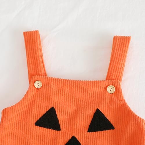 My First Halloween Baby Boy Girl Outfit Newborn Sleeveless Pumpkin Romper Onesie Cute Infant Halloween Clothes4