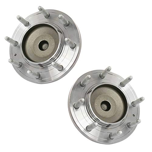 Image of TRQ 2 Piece Front Wheel Bearing & Hub Assembly Set with ABS Sensor Compatible with 2011-2019 Chevrolet Silverado 2500 HD Silverado 3500 HD GMC Sierra 2500 HD Sierra 3500 HD
