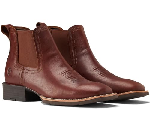 Image of SUREWAY Men's Western Chelsea Boots, Genuine Leather Slip-On Ankle Boots