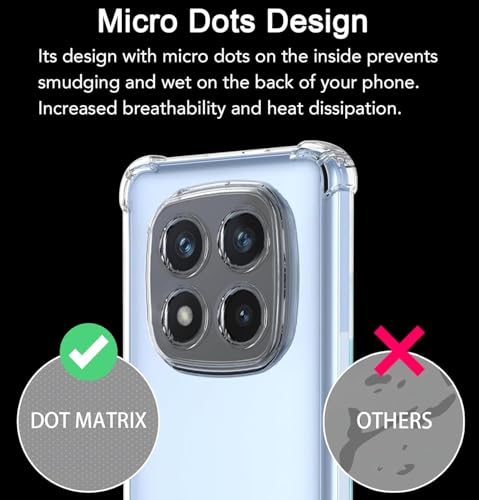 Image of REALCASE Silicone Redmi Note 14 Pro Plus 5G Back Cover Case, Scratch Resistant Protective Crystal Clear Transparent Shock Proof Bumper Back Cover Case for Redmi Note 14 Pro Plus 5G