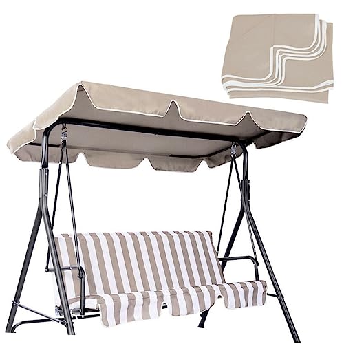 OFFSCH Toldo De Repuesto para Balancín De Jardín Oxford Beige UV para Hamaca Exterior y Patio