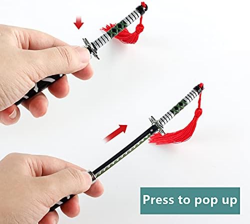 Miniatura 4 de Llavero de espada de anime, mini llavero japonés Katana Samurai, regalo para fanáticos de armas pequeñas