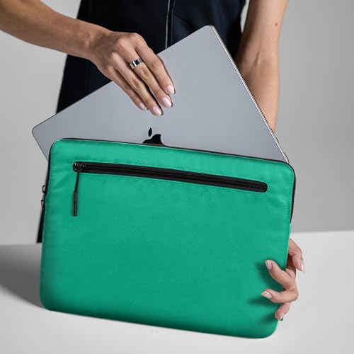 Incase Compact Laptop Sleeve with Flight Nylon - 13 inch Laptop Sleeve for MacBook Air - Faux Fur Lining, Lightweight, Durable, Weather Resistant, Slip Pocket for Accessories - Ocean Jade by Incase - Image 6