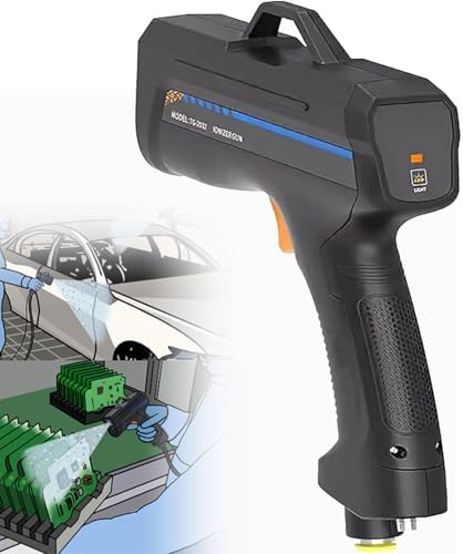 Ionizing Air Gun with Dust Detection Light - Effective Anti-Static Gun for Static Elimination & Ion Balance, Safe Solutions for Electronics & Industrial Use