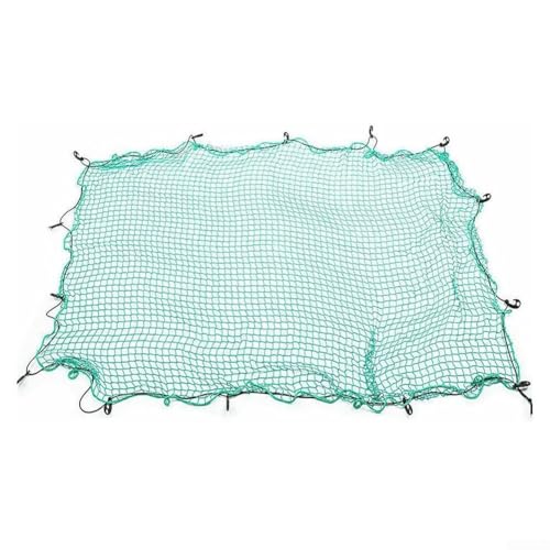 babominimer Gepäcknetz, strapazierfähig, 1,5 x 2 m, 1,5 x 1,8 m, 1,5 x 1,5 m, 2 x 3 m, 3 x 4 m, Schutzgitter für Pickup, LKW, Bett, Anhänger, Abdeckung, Anti-Fall-Sicherheitsnetz, Grün (1,5 x 1,5 m)