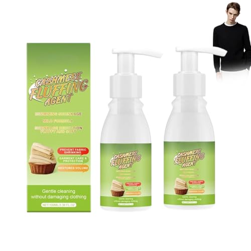 Lot de 2 après-shampoings pour laine - Restauration du volume pour tricot - Soin doux contre le rétrécissement - Agent Fluffing Cachemire - Adoucissant pour tissus délicats - Idéal pour les soins