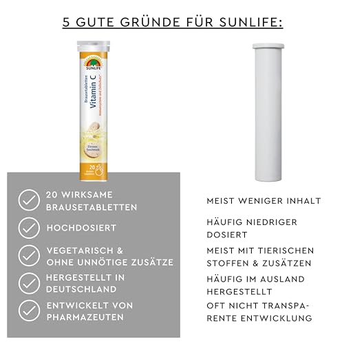Sunlife Vitamin C Brausetabletten, 20er