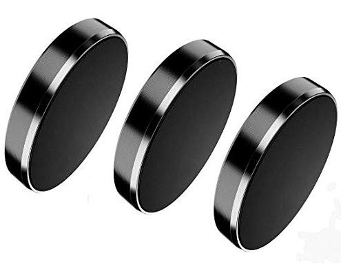 Aluminium Alloy Metal Body Mini Mount Magnetic Car Phone Holder for iPhone X/8/8Plus,7/6/6s Plus, Samsung S9/S9+,S7/S6 And More Phones (Set of 3)