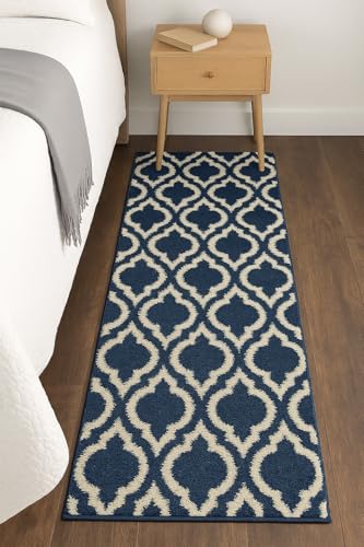 Image of Carpet for Hallway, Kitchen, and Modern InteriorsCarpetCozy Shag Runner for Living Room, Bedroom & Office Decor ETC Size 2x6 feet, Patten-Solid (Blue M-iii)