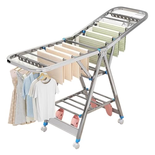 Séchoir à linge réglable en acier inox à séchage rapide