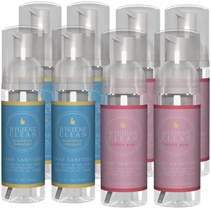Hygiene Clean 1.7 oz Foaming Hand Sanitizer 8-Pack (Multiple Fragances) (Blueberry Lemonade, Bubble Gum)