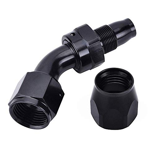 3/8 6An 20Ft Fuel Line Hose Kit, Nylon Stainless Steel Braided Fuel Line Oil/Gas/Fuel Hose End Fitting Hose With 10Pcs Swivel Fuel Hose Fitting Adapter Kit - Black #TOP6