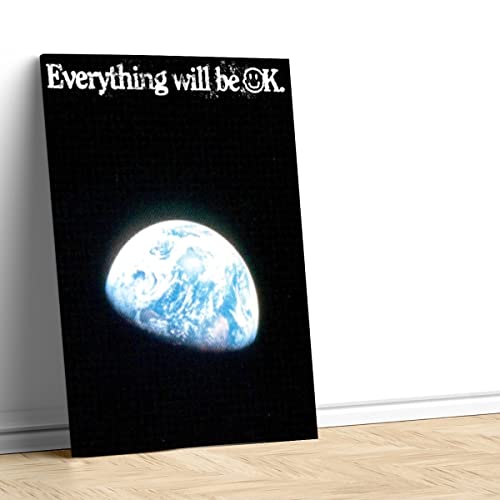 Affiche poster Everything Will Be OK humour écologie toile rétro - 4