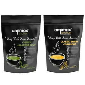 Combo Of Cheesy Jalapeno + Classic Sweet Corn Soup 100 Grams (Pack Of 2) | Instant Soup Mix Powder | Ready To Cook | No Artificial Flavour & Colour | Gluten Free | Non GMO | Healthy Soup