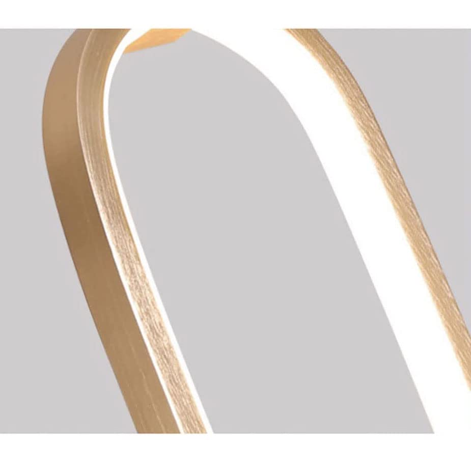 Luces colgantes decorativas LED 13W ovaladas e iluminación moderna de aluminio para cabecera 6