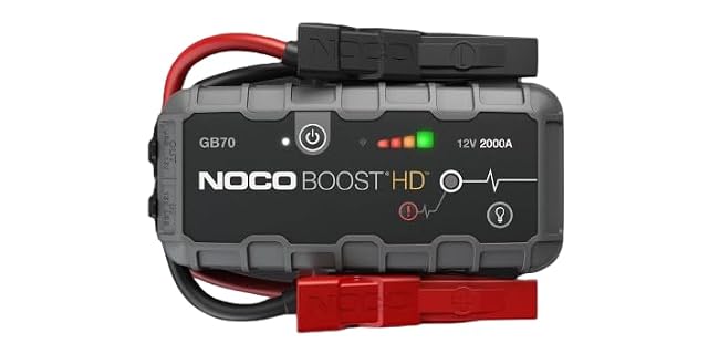 Battery Portable Jump Starter 12 Volt Lead-Acid Batteries 2000 Amp Peak One USB Port For Charging Smartphones And