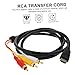 CONGARTENO Component Video Adapter Cable for HDTV and DVD 6 Feet Composite Signal Transfer Cable Plated Connectors