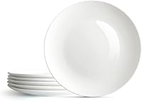 Vista 1 de YFWOOD Juego de 6 platos llanos de cerámica, juego de vajilla de cocina de 10.5 pulgadas, vajilla redonda contemporánea de porcelana, apta