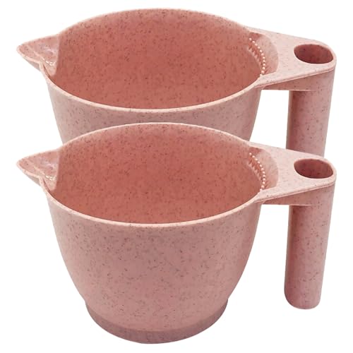 IMUSINICE 2 Stück Haarfärbeschalen aus Robustem PP mit Griff Wiederverwendbare Farbschalen für Friseursalon Selbstgemacht Haarfärbemittel Mischschüsseln für Strähnchen und Heimgebrauch