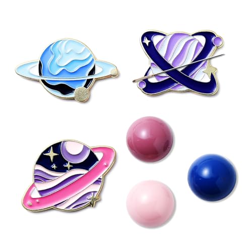 Luna cici 3Pieces Needle Minder for Sewing,Magnetic Needle Keeper for Cross Stitch,Cute Interstellar Cartoon Pin,Needle Holder for Embroidery,Needlework Storage Accessory, Gift for Cross Stitch Lover