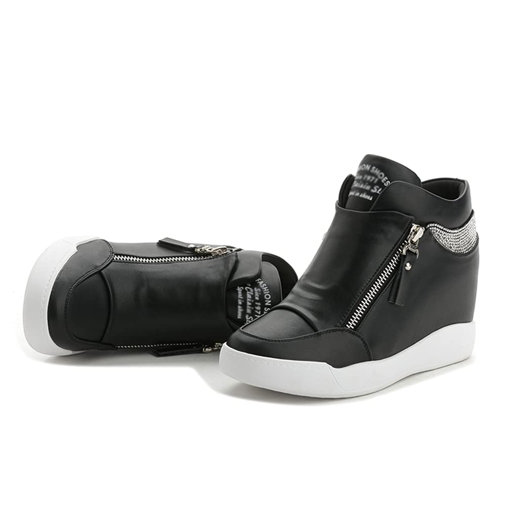 Scarpe da Ginnastica da Donna Scarpe con Tacco a Zeppa Scarpe Sportive Casual Altezza Crescente Scarpe da Ginnastica Sportive Sollevamento Interno Sneakers Alte 4.5 cm