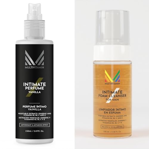 Perfume íntimo genital masculino 150 ml con jabón en seco limpiador sin aclarado de 100ml