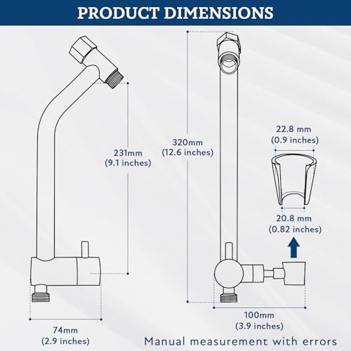 Image of G-Promise All Metal Shower Diverter with Low Handheld Holder, 3-Way Diverter Valve with Pause Mode for Handheld and Fixed Shower Head, 4-Setting Universal Bathing System Replacement(9 Inch, Chrome)