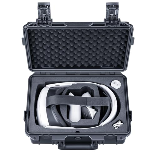 Lykus Titan OQ200 Wasserdicht Tasche Koffer Case für Quest 3S/3/Quest 2, passend für das offizielle Elite-Riemen, besserer Schutz [NUR Koffer]