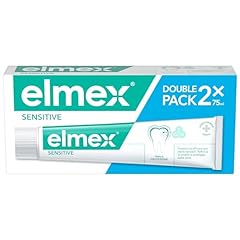 Elmex - Dentifricio Sensitive 2x75ml (Consegna in 48 Ore), Dentifricio per Denti Sensibili, Protezione delle Gengive, Sollievo dal Dolore alle Gengive, Gengive Irritate
