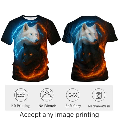 Blissboy Funny Animal Graphic T-Shirt Novelty Short Sleeve Crewneck Shirt