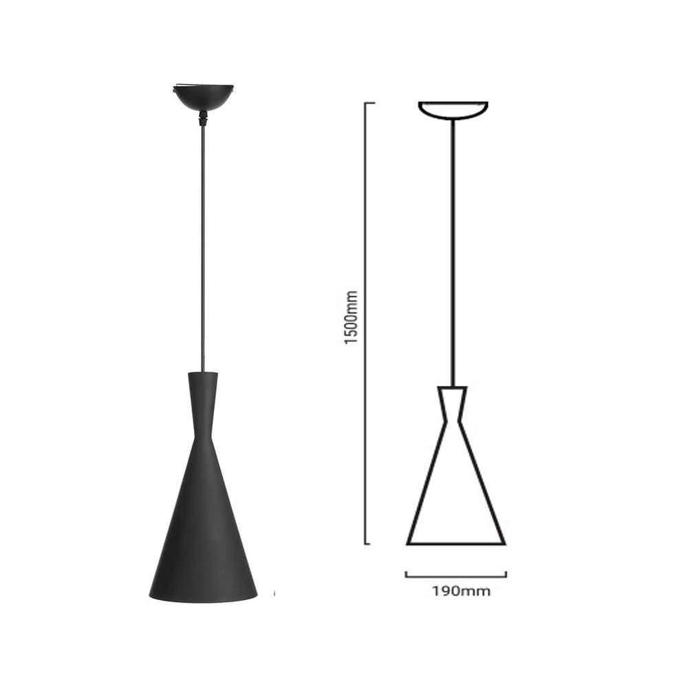 B·LED BARCELONA LED BarcelonaLED Nordic Industrial Lampa wisząca Vintage E27 Retro Metal Oświetlenie wewnętrzne Złote Czarne Aluminium