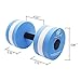 KLOLKUTTA Aquatic Dumbells, 2PCS Water Aerobic Exercise Foam Dumbbell Pool Resistance,Water Aqua Fitness Barbells Hand Bar Exercises Equipment for Weight Loss Blue