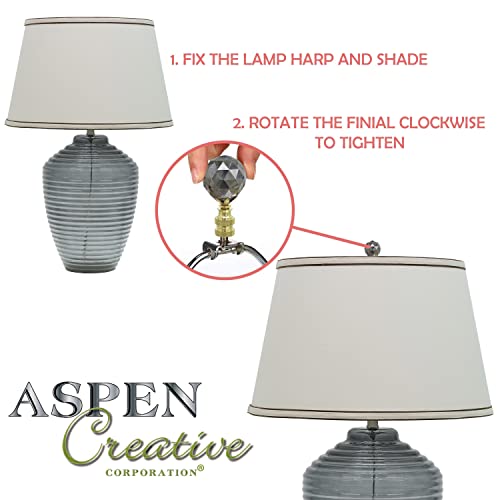 Image of Aspen Creative 24020-02 Lamp Knobs in Brass Plated Finish, 1-1 /4 inch Tall (2 Pack)