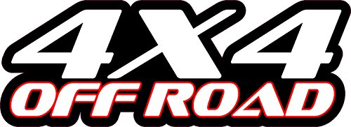 NetSpares 1 x Aufkleber 4x4 Off Road Allrad All Rad Antrieb Schwarz Weiss Sticker Tuning