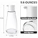 HGEKLIZV Glass Soy Sauce Dispenser Bottle, 10 oz Leak-Proof Oil & Vinegar Cruet, Multi-Purpose Clear Glass Container with Spout for Olive Oil, BBQ Sauce, Kitchen Cooking and Table Use