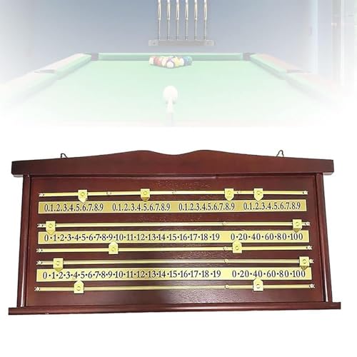 Marcador de billar de madera para pared 70x35 cm miniatura 1