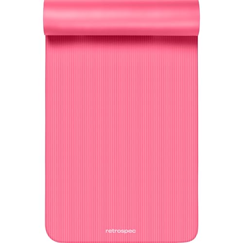 Image of Retrospec Solana Yoga Mat Thick 1 /2in Non-Slip Workout Mat with Nylon Strap - 72x24in Exercise Mat for Pilates, Stretching & Fitness - BPA Free, Easy Clean