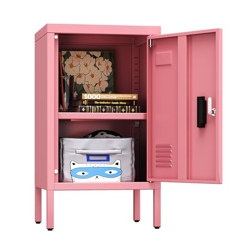 SUPEER 24.4" Metal Locker Storage Cabinet with Lock & Shelf