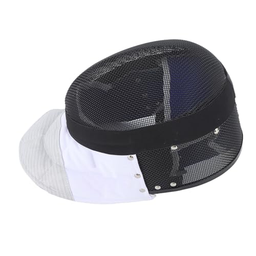 Airshi Fencing Coach Mask, Light Antiglare Finish Fencing Protective Gear Durable Black Waterproof Lining Comfortable for Daily Training and Competition (M)