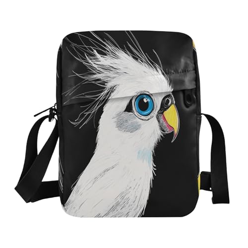 Funny Cockatiel messenger bag for women Small Crossbody Bag Women Shoulder Hand Bags Adjustable Strap for Shopping Shopping