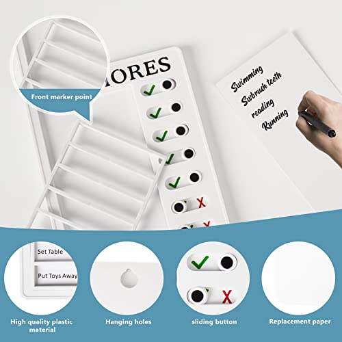 2 Pièces Tableau De Liste De Contrôle, Tableau Mémo En Plastique Amovible Blanc Tableaux De